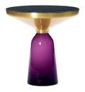 Bell Side Table, Laiton laqué clair, Améthyste violette