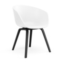About A Chair AAC 22, Blanc, Chêne teinté noir