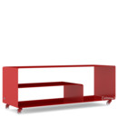 Sideboard R 111N, Monochrome, Rouge rubis (RAL 3003), Roulettes transparentes