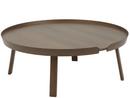 Around Coffee Table, XL (H 36 x Ø 95 cm), Frêne teinté brun foncé
