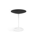 Table d'appoint ronde Saarinen, 41 cm, Blanc, Laqué noir