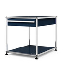 Table d'appoint USM Haller avec tiroir, Bleu acier RAL 5011