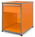 Table de chevet USM avec tiroir, Orange pur RAL 2004, Grand (H 54 x l 42,5 x P 53 cm)