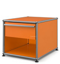 Table de chevet USM avec tiroir, Orange pur RAL 2004, Petit (H 39 x l 42,5 x P 53 cm)