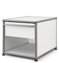 Table de chevet USM avec tiroir, Blanc pur RAL 9010, Petit (H 39 x l 42,5 x P 53 cm)