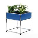 Table d'appoint USM Haller pour plantes Type 2, Bleu gentiane RAL 5010, 50 cm