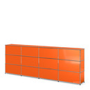 Comptoir d’accueil USM Haller version 1, Orange pur RAL 2004, 300 cm (4 éléments), 35 cm