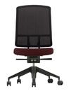 AM Chair, Noir, Rouge foncé/nero, Sans accotoirs, Aluminium finition époxy noir foncé