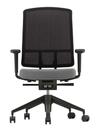 AM Chair, Noir, Gris sierra / nero, Avec accotoirs 2D, Aluminium finition époxy noir foncé