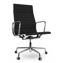 Aluminium Chair EA 119, Chromé, Hopsak, Nero
