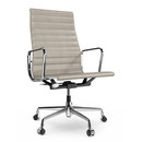 Aluminium Chair EA 119, Chromé, Cuir, Sable