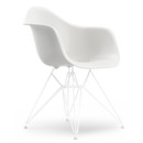 Eames Plastic Armchair DAR, Blanc, Sans rembourrage, Sans rembourrage, Version standard - 43 cm, Revêtement blanc