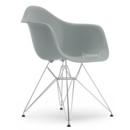 Eames Plastic Armchair DAR, Gris Clair, Sans rembourrage, Sans rembourrage, Version standard - 43 cm, Chromé