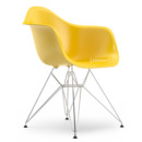 Eames Plastic Armchair DAR, Sunlight, Sans rembourrage, Sans rembourrage, Version standard - 43 cm, Chromé