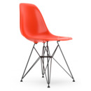 Eames Plastic Side Chair DSR, Rouge (rouge coquelicot), Sans rembourrage, Sans rembourrage, Version standard - 43 cm, Revêtement basic dark