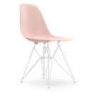 Eames Plastic Side Chair DSR, Rose pâle, Sans rembourrage, Sans rembourrage, Version standard - 43 cm, Revêtement blanc
