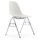 Eames Plastic Side Chair DSS, Blanc, Sans rembourrage, Sans rembourrage, Avec liaison de rangée (DSS)