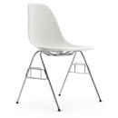 Eames Plastic Side Chair DSS, Blanc, Sans rembourrage, Sans rembourrage, Sans liaison de rangée (DSS-N)