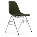 Eames Plastic Side Chair DSS, Forêt, Rembourrage intégral, Nero / forêt, Sans liaison de rangée (DSS-N)