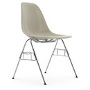 Eames Plastic Side Chair DSS, Galet, Sans rembourrage, Sans rembourrage, Avec liaison de rangée (DSS)