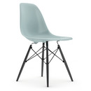 Eames Plastic Side Chair DSW, Gris bleuté, Sans rembourrage, Sans rembourrage, Version standard - 43 cm, Érable noir