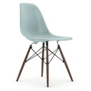 Eames Plastic Side Chair DSW, Gris bleuté, Sans rembourrage, Sans rembourrage, Version standard - 43 cm, Érable foncé
