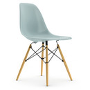 Eames Plastic Side Chair DSW, Gris bleuté, Sans rembourrage, Sans rembourrage, Version standard - 43 cm, Frêne tons miel