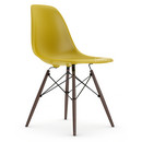 Eames Plastic Side Chair DSW, Moutarde, Sans rembourrage, Sans rembourrage, Version standard - 43 cm, Érable foncé