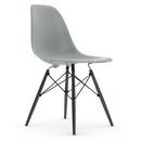 Eames Plastic Side Chair DSW, Gris Clair, Sans rembourrage, Sans rembourrage, Version standard - 43 cm, Érable noir