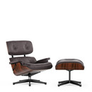 Lounge Chair & Ottoman - Beauty Versions, Palissandre Santos, Prune, 89 cm, Aluminium poli, côtés noirs