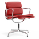 Soft Pad Chair EA 207 / EA 208, EA 207 - non-pivotante, Chromé, Rouge