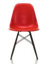 Eames Fiberglass Chair DSW, Eames classic red, Érable noir