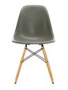 Eames Fiberglass Chair DSW, Eames raw umber, Frêne tons miel