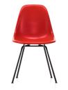 Eames Fiberglass Chair DSX, Eames classic red, Finition époxy basic dark lisse