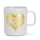 Girard Coffee Mugs, Love Heart, gold, À l'unité