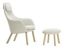 HAL Lounge Chair, Tissu Dumet ivoire mélange, Avec repose-pieds