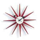 Horloge Sunburst Clock, Rouge
