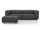 Soft Modular Sofa, Laser gris foncé, Avec repose-pieds