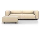 Soft Modular Sofa, Laser ivoire, Avec repose-pieds