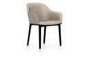 Softshell Chair avec piètement à 4 pieds, Basic dark, Cuir, Sable