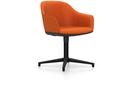 Softshell Chair avec piètement à 4 branches, Basic dark fintion époxy (lisse), Plano, Orange